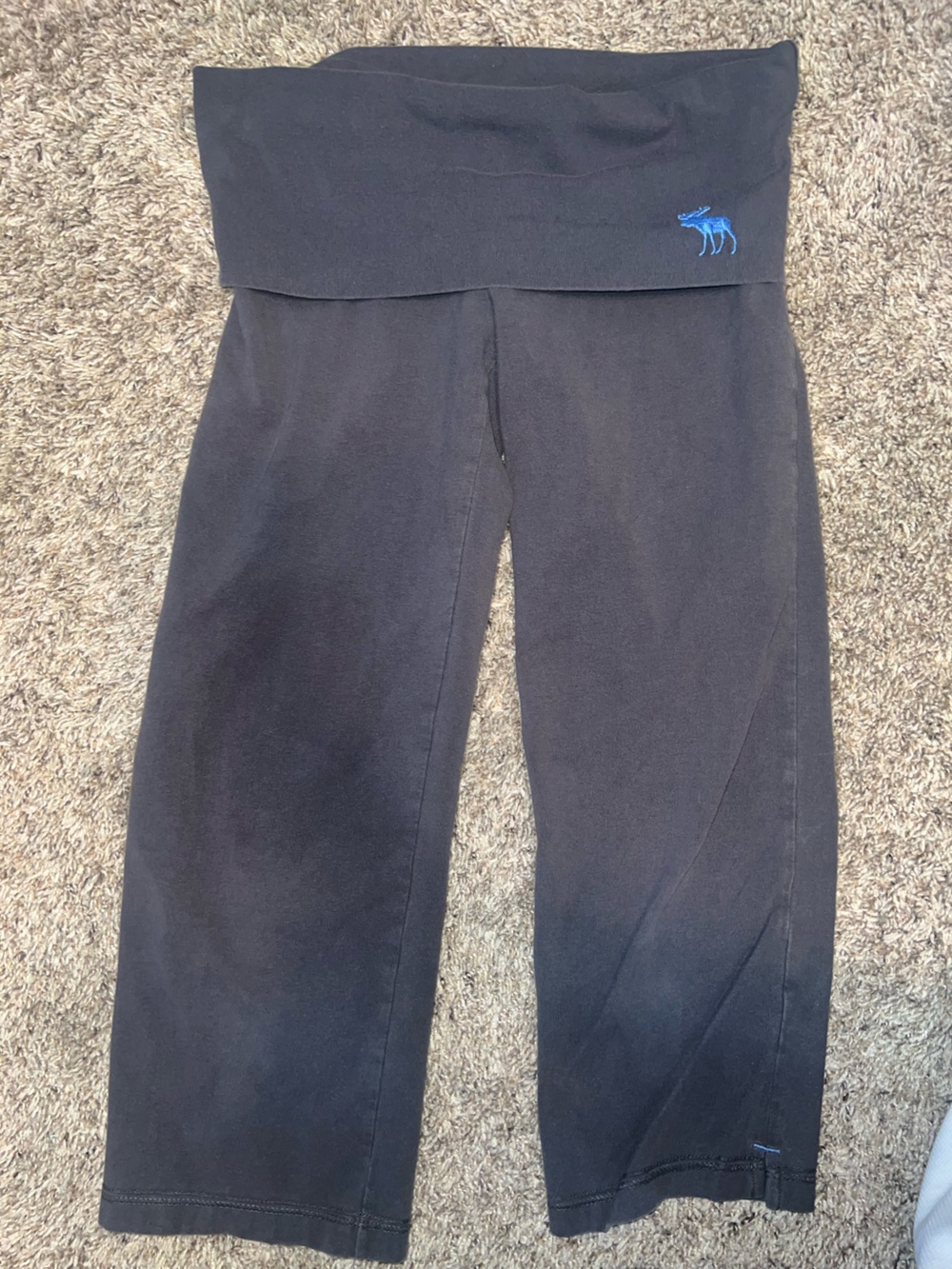Y2K Vintage Abercrombie & Fitch Black Gray Women's Capris Small - Picture 5 of 5
